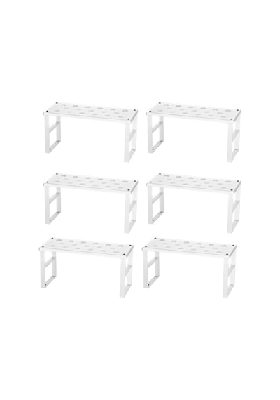 Organizers Dolap Içi Düzenleyici Raf Tabak Bardak Rafı Küçük Metal Raf 6'Lı