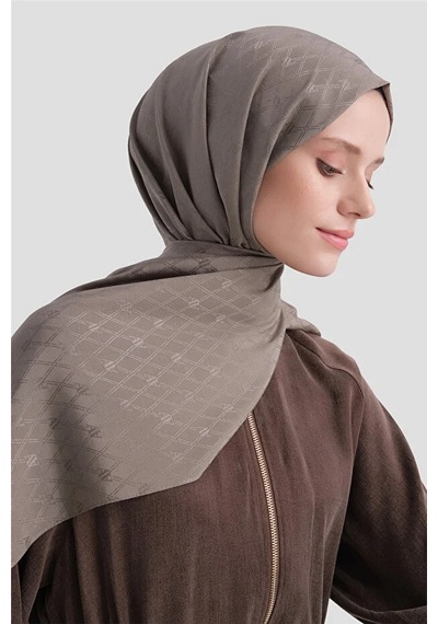 Armine Elegance Pamuk - İpek Şal Ap3001 Açık Kahverengi