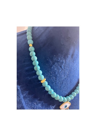 Turkuaz Doğal Taş Nazar Boncuklu Turkuaz Turkuaz