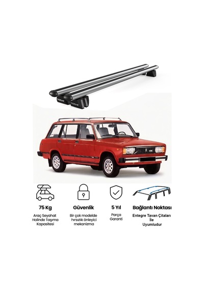 Pençe Lada 2104 Nowa Sw 1984-2012 Uyumlu Gri Ara Atkı Port Bagaj Tavan Barı