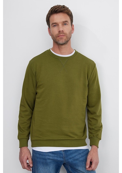 Tudors Unisex Relax Fit Rahat Kesim %100 Pamuk 3 İplik Basic Yeşil Bisiklet Yaka Sweatshirt-35151 Yeşil Tudors Unisex Relax Fit Rahat Kesim %100 Pamuk 3 İplik Basic Yeşil Bisiklet Yaka Sweatshirt-35151 Yeşil