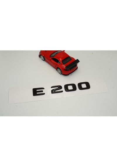 E 200 Bagaj Parlak Siyah ABS 3M 3D Yazı Logo