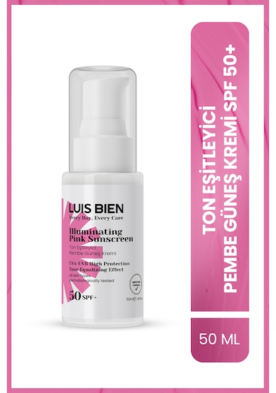 Luis Bien SPF 50+ Ton Eşitleyici Pembe Güneş Kremi 50 ML Luis Bien SPF 50+ Ton Eşitleyici Pembe Güneş Kremi 50 ML