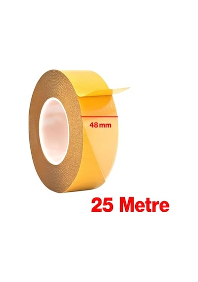 Çift Taraflı Filmik Film Şeffaf Bant Şerit Montaj Bandı 48 Mm X 25 Metre Çok Amaçlı Güçlü 1 Adet