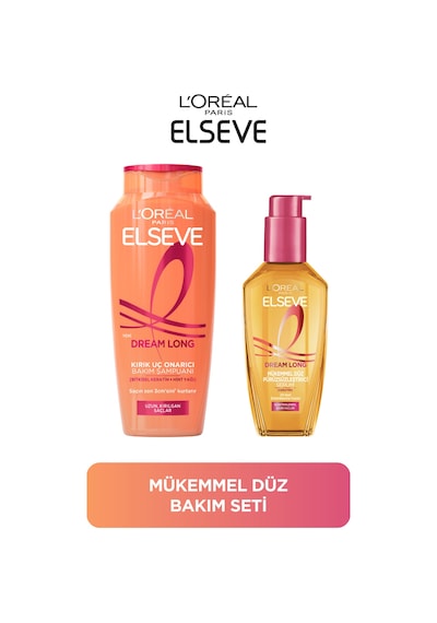 ELSEVE Dream Long Mükemmel Düz Pürüzsüzleştirici Serum & Onarıcı Bakım Şampuanı 400ML