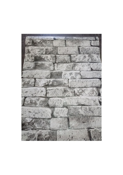 Üç Boyutlu Taş Desenli Duvar Kağıdı 53 Cm Genişliğinde 10 Metre Uzunluğunda Dır Gri