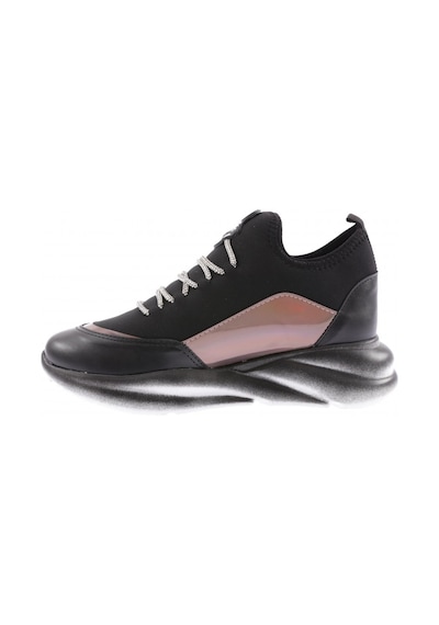 Dgn 315-23y Kadin Kalin Taban Strech Detayli Silver Taş Bağcikli Sneakers Ayakkabi 315-2026-R1534 Siyah