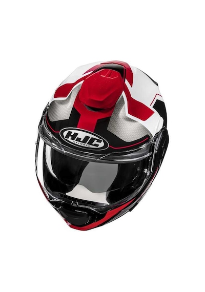 Hjc F100 Bios Mc1 Çene Açılır Kask Siyah - Beyaz - Kırmızı