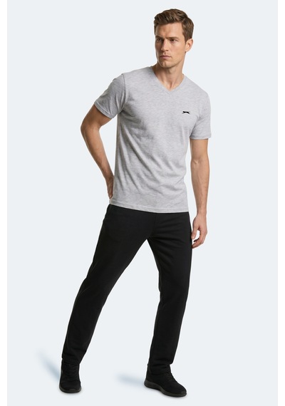 Slazenger Rıvaldo T Erkek Gri Tişört
