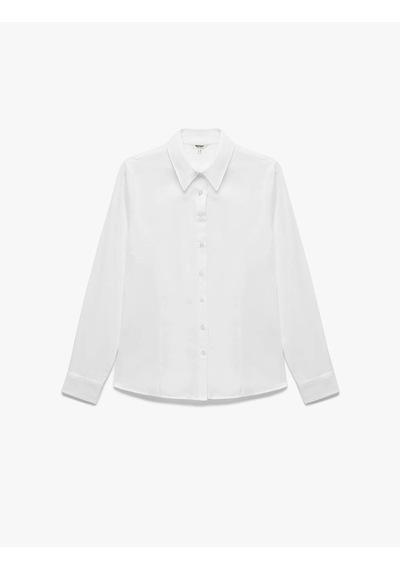 Koton Regular Fit Beyaz Kadın Gömlek 7wak60019uw