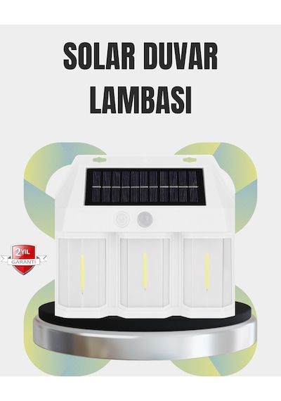 Techmrt Pır Sensörlü Solar Lamba Otomatik Şarj Ve Gece Aydınlatma