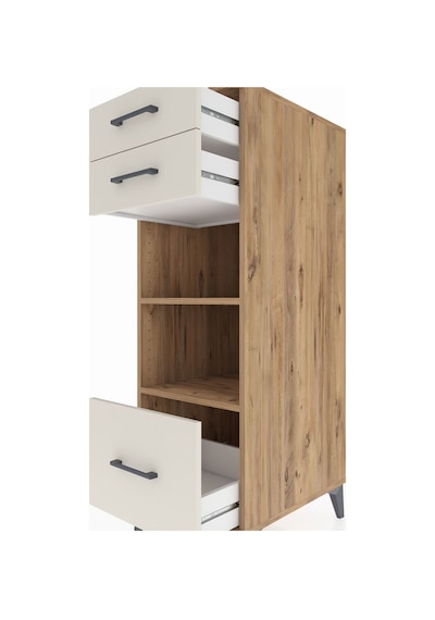 Kronos Dolap 2 Raflı 3 Çekmeceli 44x59x134 Çam-aytaşı Atlas Çam
