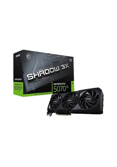 Msı Vga Geforce Rtx 5070 Tı 16g Shadow 3x Oc Rtx5070tı 16gb Gdrr7 256 B Dx12 Pcıe 5.0 X16 3xdp
