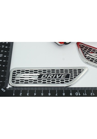 Bmw S Drive Çamurluk Yanı 3M 3D Logo Amblem 2 Li Set