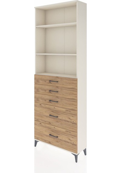 Arges Dolap 3 Raflı 5 Çekmeceli 88x30x243 Aytaşı-çam Aytaşı