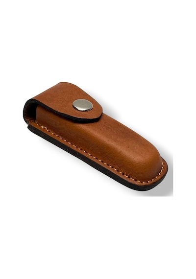 No:0 Kahverengi Deri Çakı Kılıfı Bıçak Kılıfı Kapalı Hali 7.5cm - 9cm Arası Çakılar İçindir Kahverengi