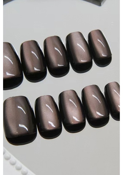 Xsmall Beden Kedigözü Kısa Tırnak 10 Adet Takma Tırnak Seti T044 T044-xsmall