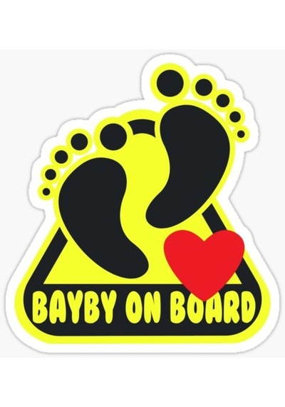 Baby On Board Arabada bebek var Oto Sticker Etiket 19CM md21