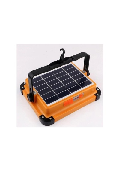 Ct-4698 Güneş Enerjili Solar 200w Watt Led Projektör Taşınabilir Sarı Beyaz Ve Çakar Işık Lamba