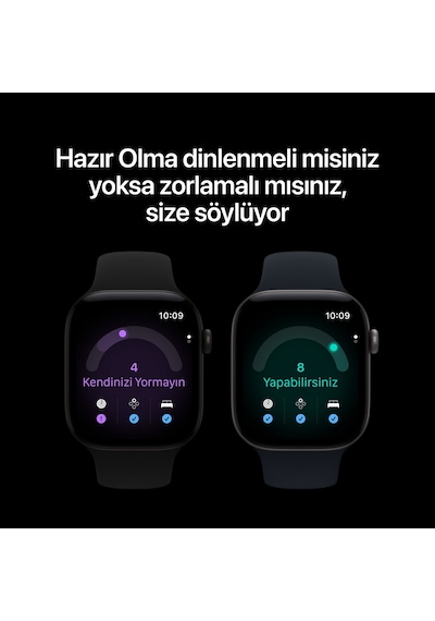 Apple Watch Series 12 GPS MJEC4TU/A 42 MM Siyah Alüminyum Kasa Akıllı Saat M/L (Apple Türkiye Garantili)