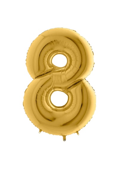 Gold Folyo Balon 8 Rakamı 40 CM