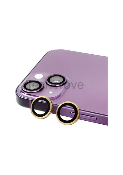 Apple İphone 14 Kamera Lens Koruyucu Parmak İzi Bırakmayan A+ Kalite Gold