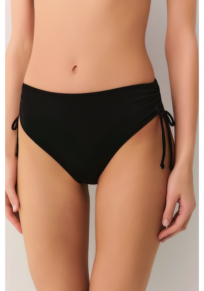 Suwen Yanı Büzgülü Bikini Alt Sbn26820012 Siyah