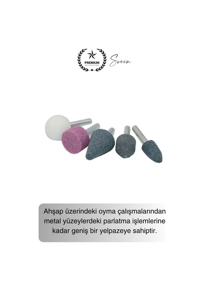 Premium 5 Parça Hobi Gravür Taşlama Ucu Mini Metal Ahşap Oyma Seti Parlatma Zımparalama Fırçalama