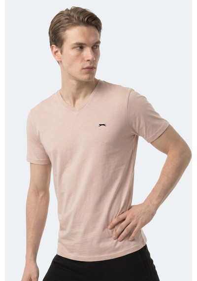 Slazenger Rıvaldo T Erkek Taş Gri Tişört