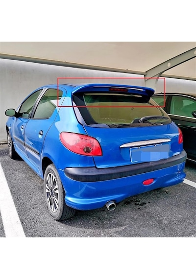 Peugeot 206 1998-2006 Spoiler-fiber-astarlı-boyasız