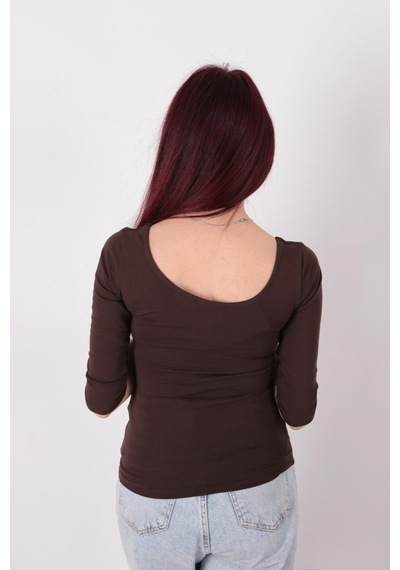 Busem S0016663 Kadın Bluz Acı Kahverengi