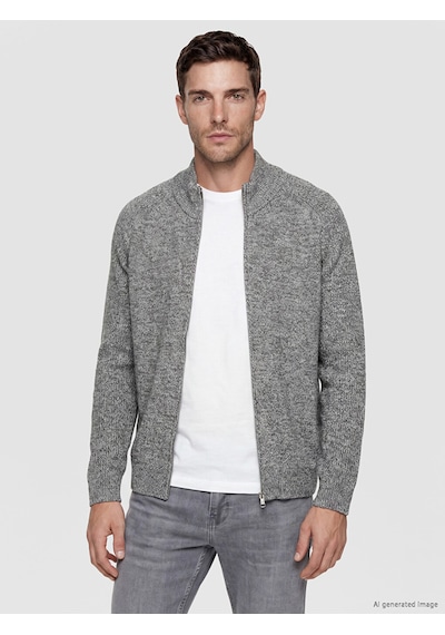 LC Waikiki Lc Waıkıkı Gri Regular Fit Dik Yaka Erkek Triko Hırka