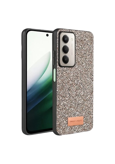 Onegif Redmi 15 4g Bright Simli Kapak - Gümüş