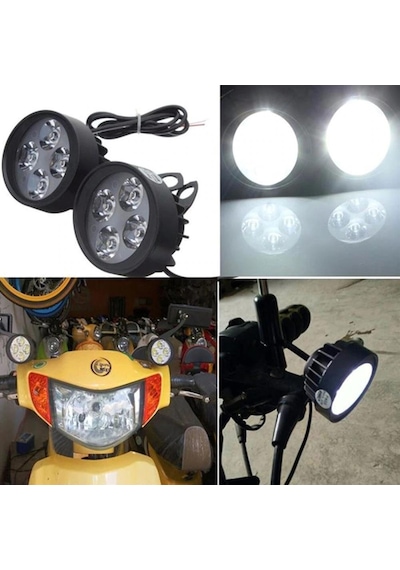 Motosiklet Sis Farı Takım 4 4 Sabit Işık Modsu Ledli