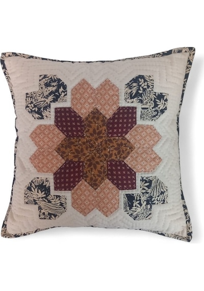 Patchwork Yastık El İşi 40x40 Cm Karışık Renkli