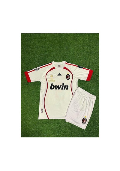 Milan 2007 Maldini Çocuk Forması Beyaz Çok Renkli