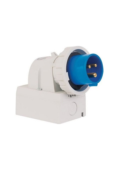 Mete Enerji 3x16a. Ip67 Duvar Fişi Eğik Gövdeli Vidalı Bağlı T24444v