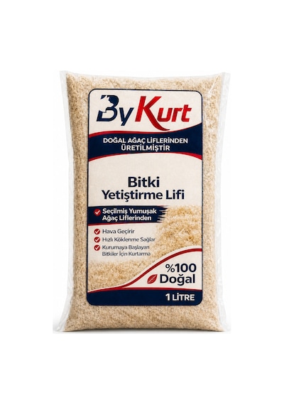 Bitki Yetiştirme Lifi 1 Litre Doğal Ağaç Liflerinden Üretilmiş Saksı, Orkide, Fide Ve Tohum Çimlendirme İçin Bitki Bakım Lifi 1 L