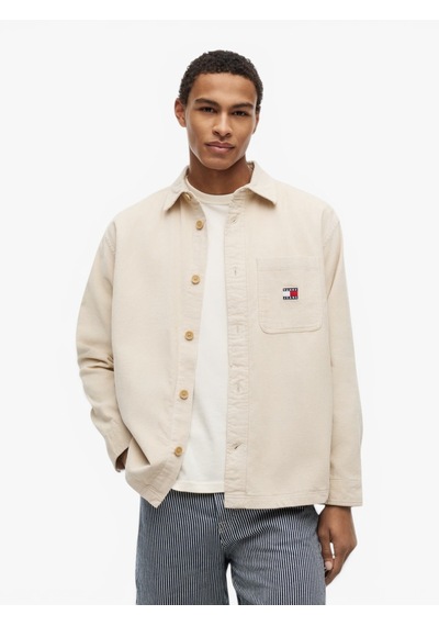 Tommy Hilfiger Tjm Brıck Cord Overshırt Ext Erkek Bej Gömlek - Dm0dm21698