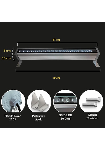 Ledly 0 Cm 18 W Wallwasher Duvar Boyama Gün Işığı