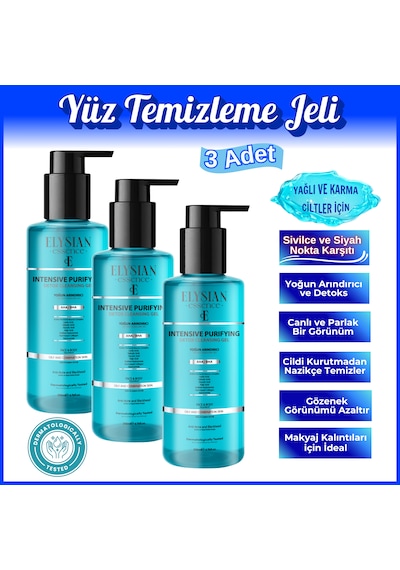 Elysian Essence Yoğun Arındırıcı Yüz Temizleme Jeli 3'lü Set