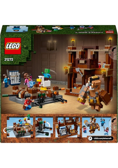 LEGO® Minecraft® Orman Malikanesi Dövüş Ringi 21272 - 10 Yaş ve Üzeri Çocuklar için Yaratıcı Oyuncak Yapım Seti (491 Parça)