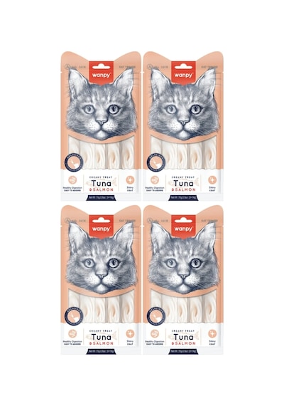 Wanpy Ton Somon Kedi Krema X 4 Paket