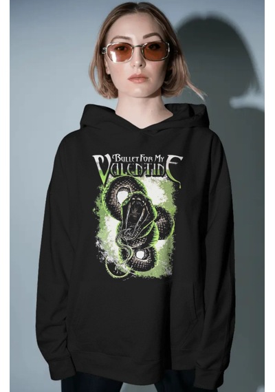 Sevbano Bullet For My Valentine Rock Metal Müzik Grubu Ön Baskılı Unisex Siyah