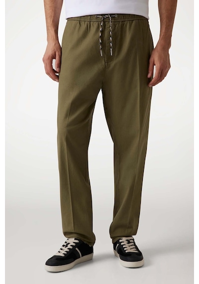 Guess Erkek Keten Karışımlı Slim Fit Pantolon M5gb79wh4ea Yeşil