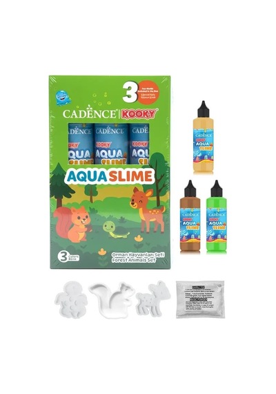 Kooky Aquaslime Orman Hayvanları Seti 3 Renk 90ml