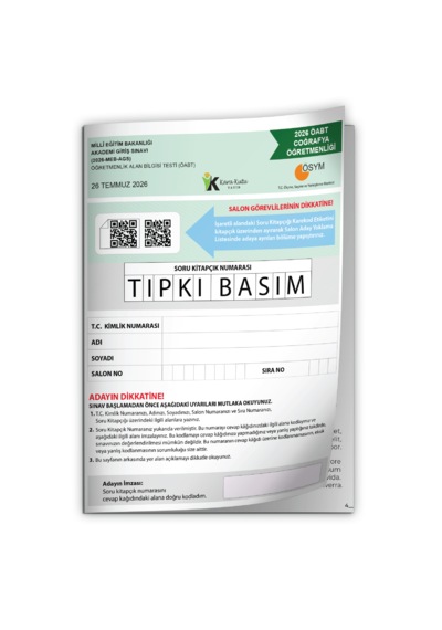 2026 Meb-ags Öabt Coğrafya Öğretmenliği Ösym Tıpkı Basım Kitapçığı Türkiye Geneli Deneme