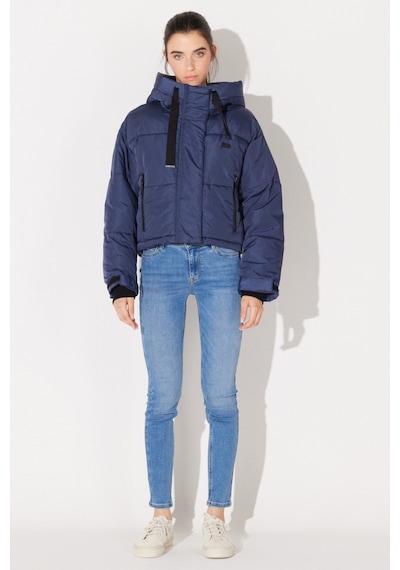 Lee Regular Fit Normal Kesim Kapüşonlu Dik Yaka Lacivert Kadın Şişme Mont L232233400 Mavi