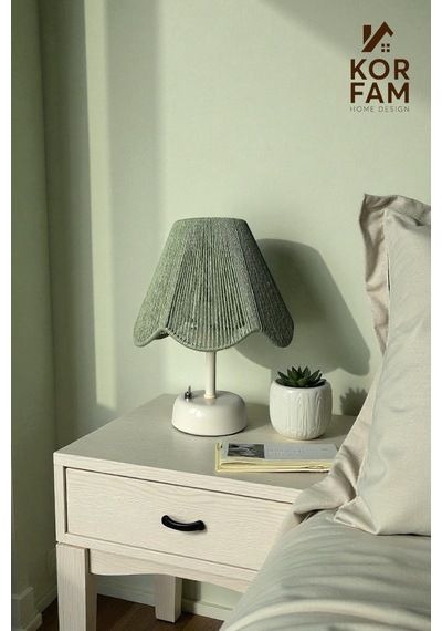 Rosalinda Modeli - Mint Yeşili Çiçek Şeklinde Kablosuz Pilli Masa & Gece Lambası Çok Renkli