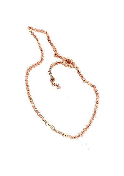 Pullu 925 Ayar Gümüş Rose Zincir Kolye (501025581)
